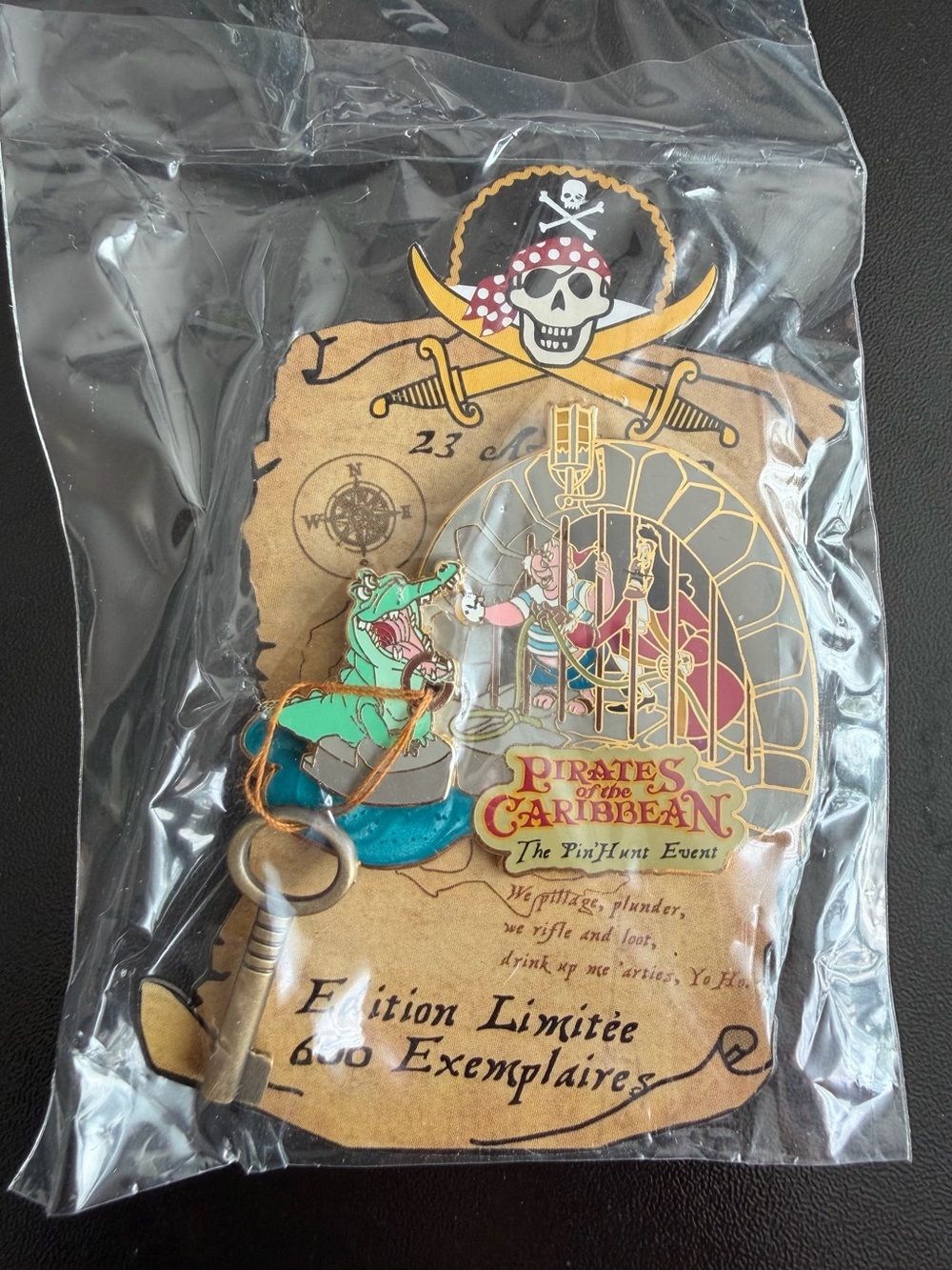 Pirates of the Caribbean Limited Edition Pirate Key Enamel Pin - Multicolor